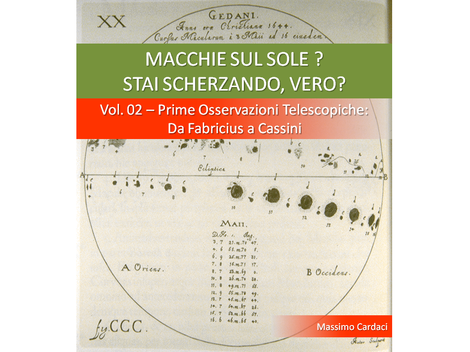 Libro sulla Stora della Scoperta delle macchie Solari - Volume 2
