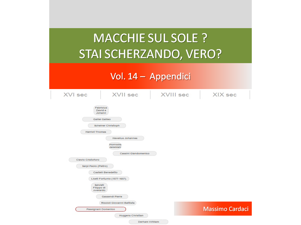 Libro sulla Stora della Scoperta delle macchie Solari - Volume 14